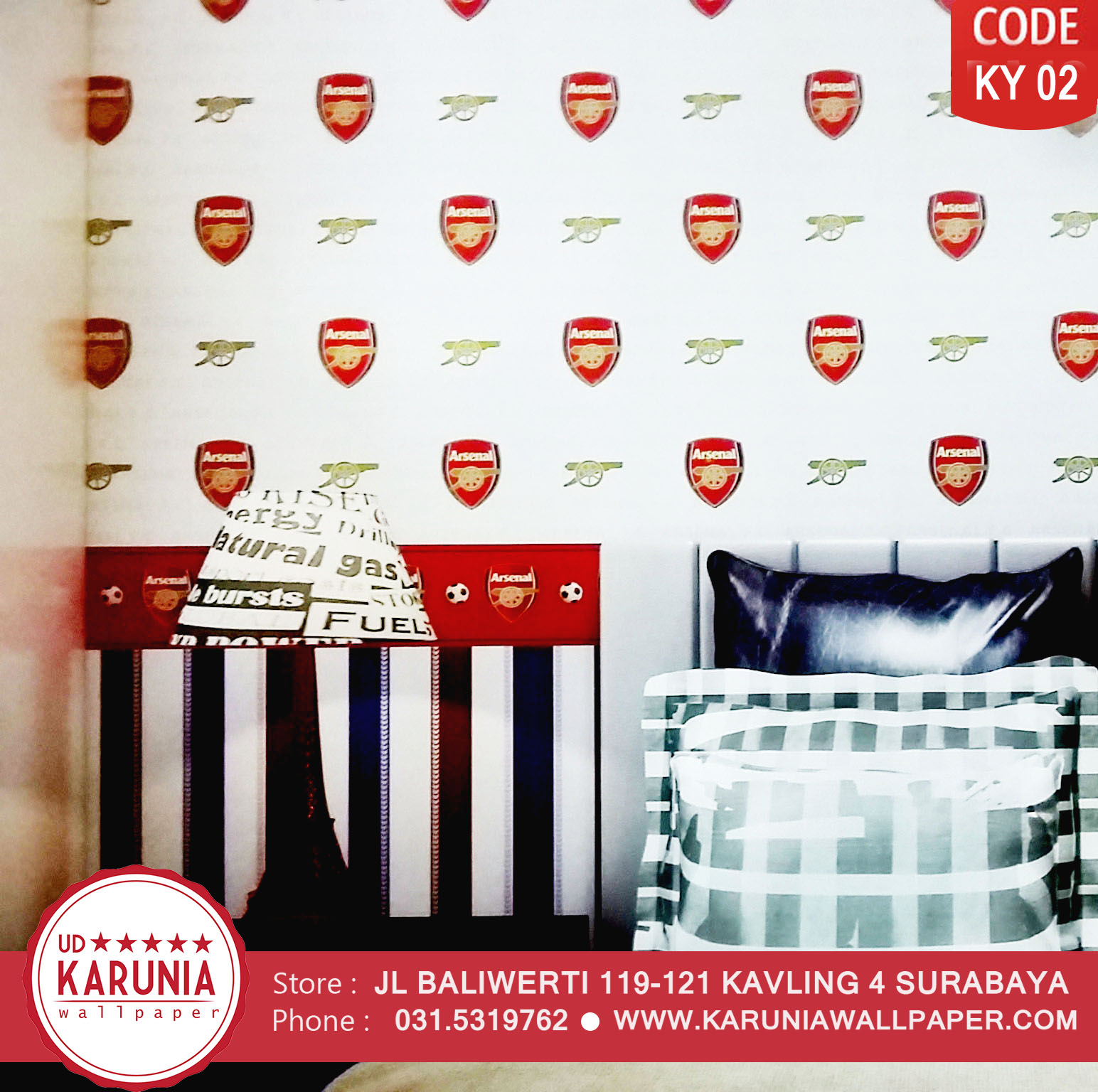 Jual Wallpaper Motif Klub Sepak Bola Arsenal Surabaya - Arsenal - HD Wallpaper 