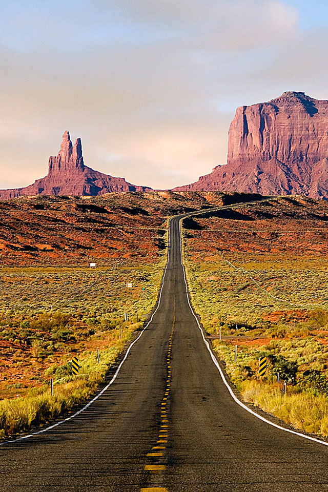Desert Highway Wallpaper - Monument Valley - HD Wallpaper 