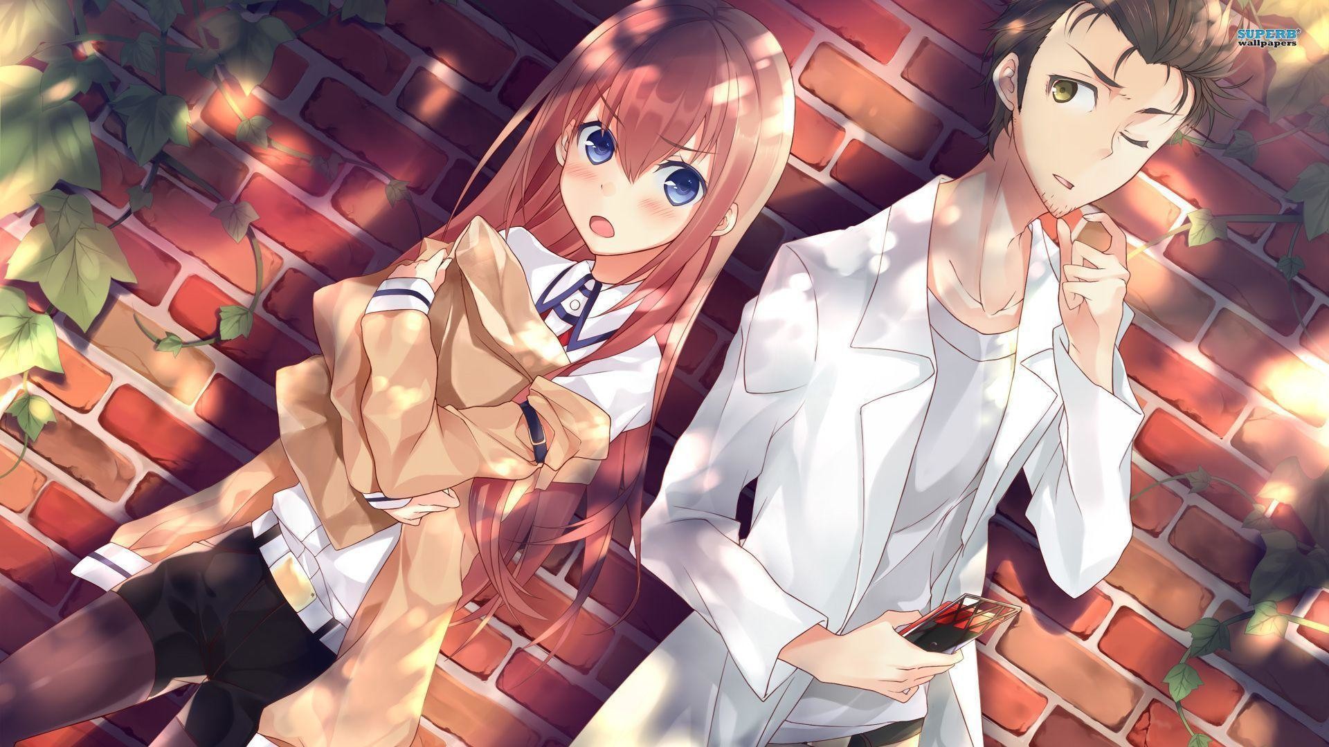 Steins Gate Anime Couple Wallpapers - Cute Couple Wallpaper Anime - HD Wallpaper 