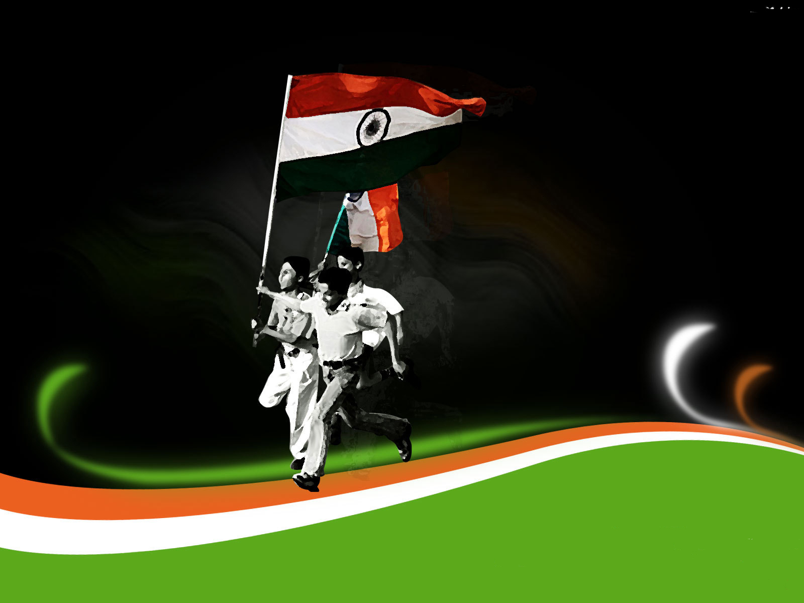 Indian Independence Day Animated Wallpapers With Quotes - Flag Happy Republic Day - HD Wallpaper 