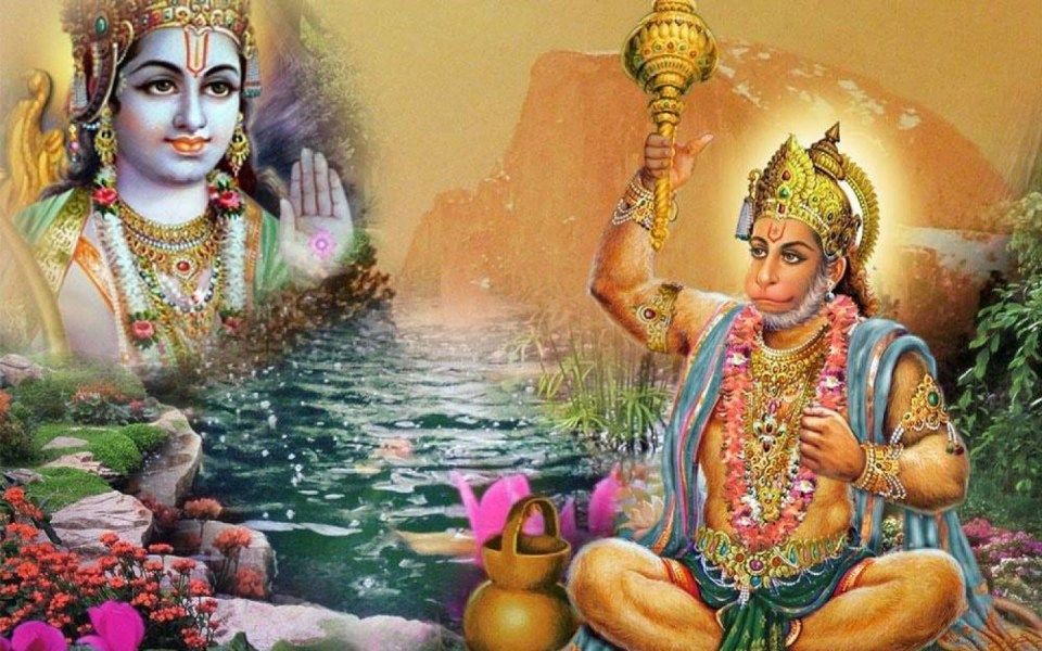 Hanuman Ji With Ram - HD Wallpaper 