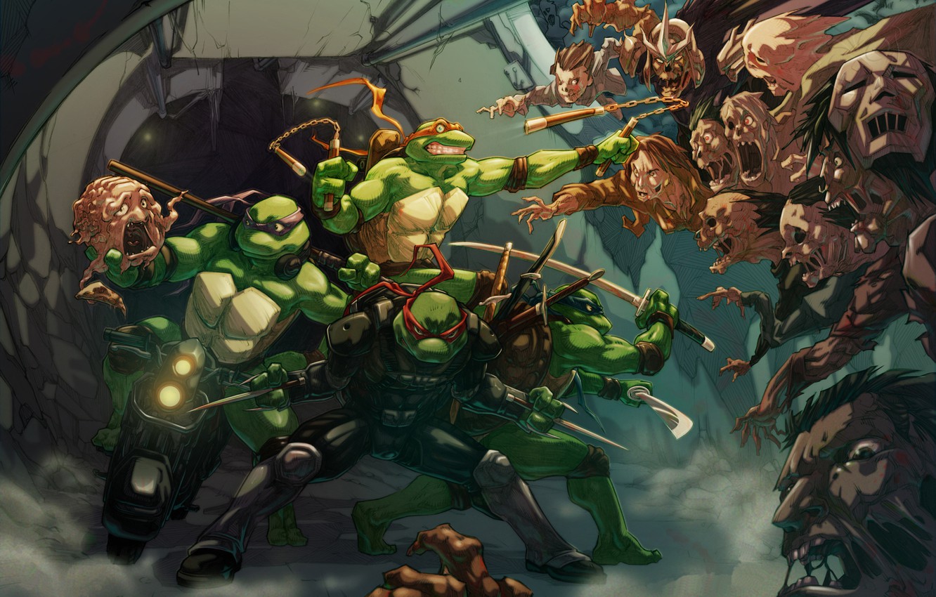 Photo Wallpaper Teenage Mutant Ninja Turtles, Tmnt, - Teenage Mutant Ninja Turtles Comic - HD Wallpaper 