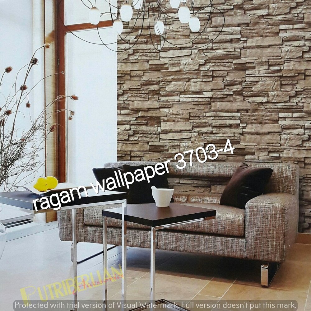 Wallpaper Dinding Kamar Ruang Tamu Minimalis Elegant - Custom Made - HD Wallpaper 