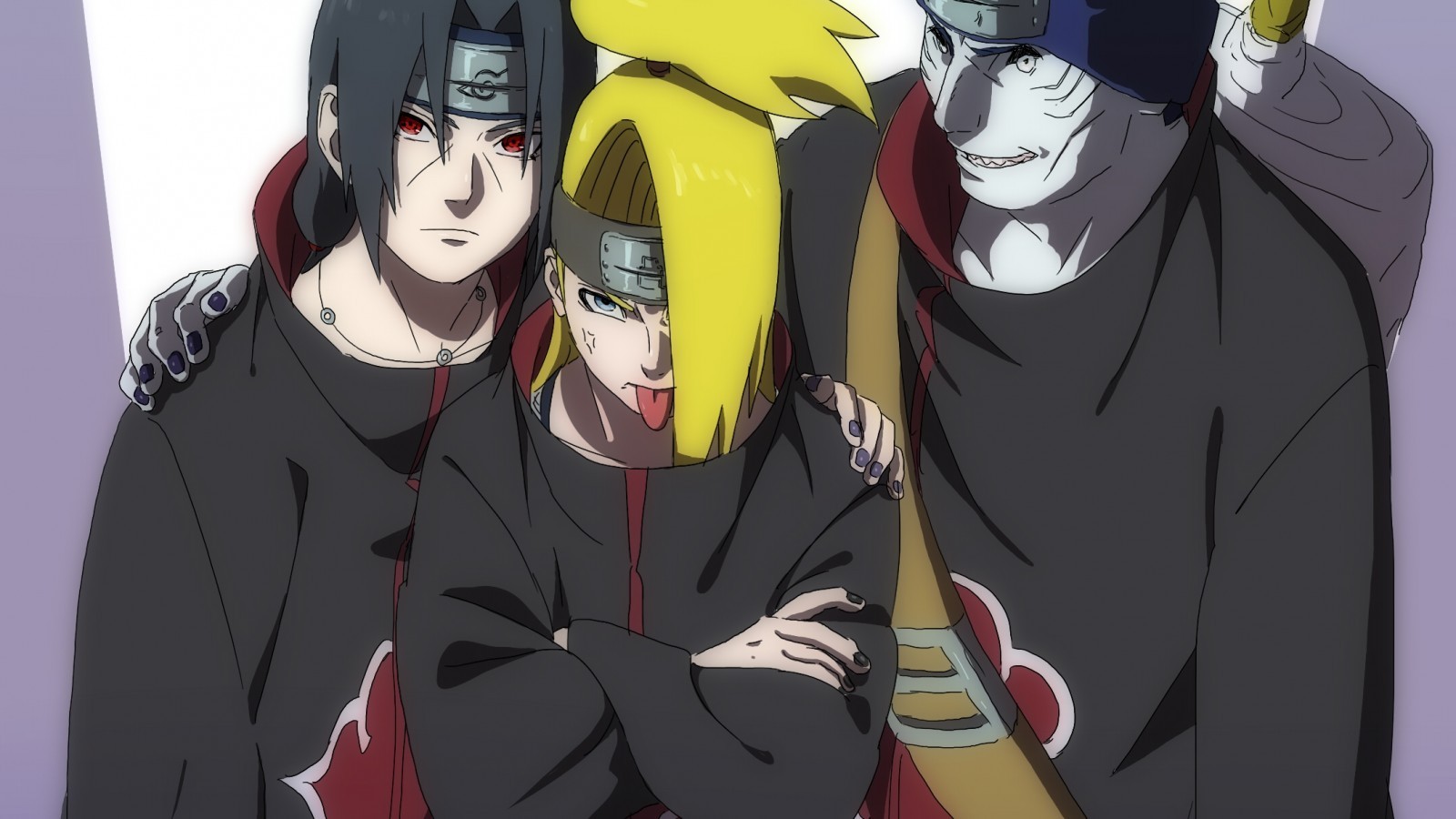 Naruto, Akatsuki, Deidara, Uchiha Itachi, Hoshigaki - Deidara Itachi And Kisame - HD Wallpaper 