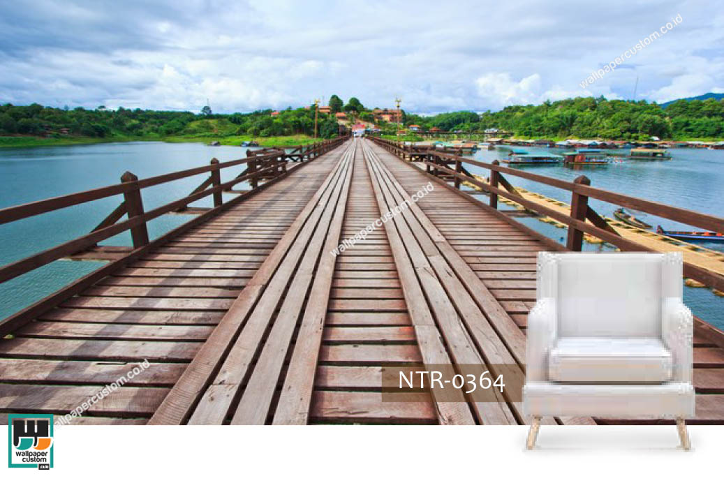 Harga Wallpaper  Dinding  3d  Log Bridge 1037x692 