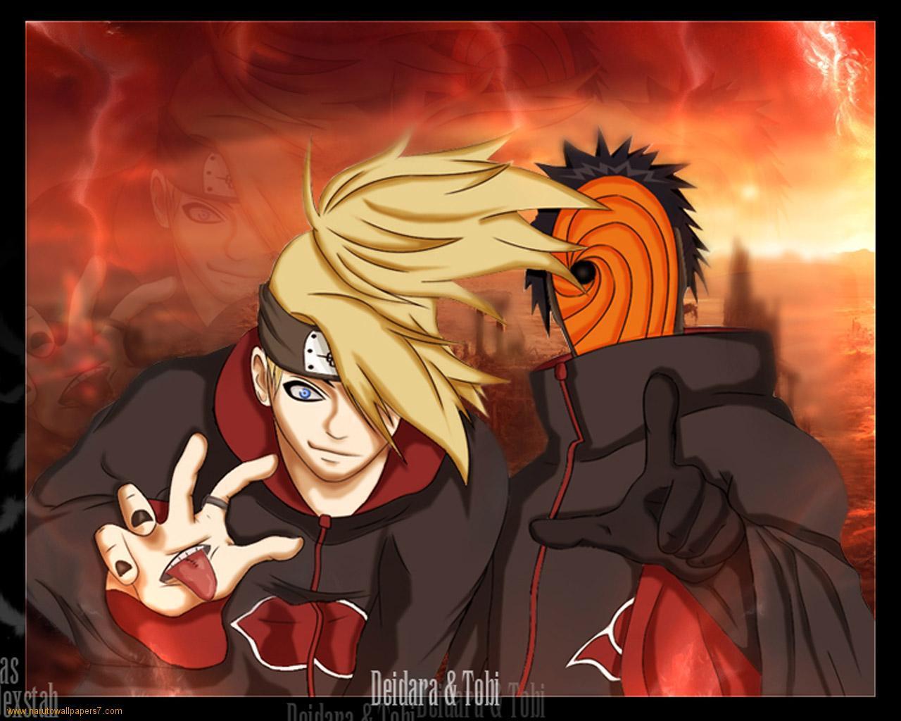 Dei And Tobi - Akatsuki Deidara And Tobi - HD Wallpaper 