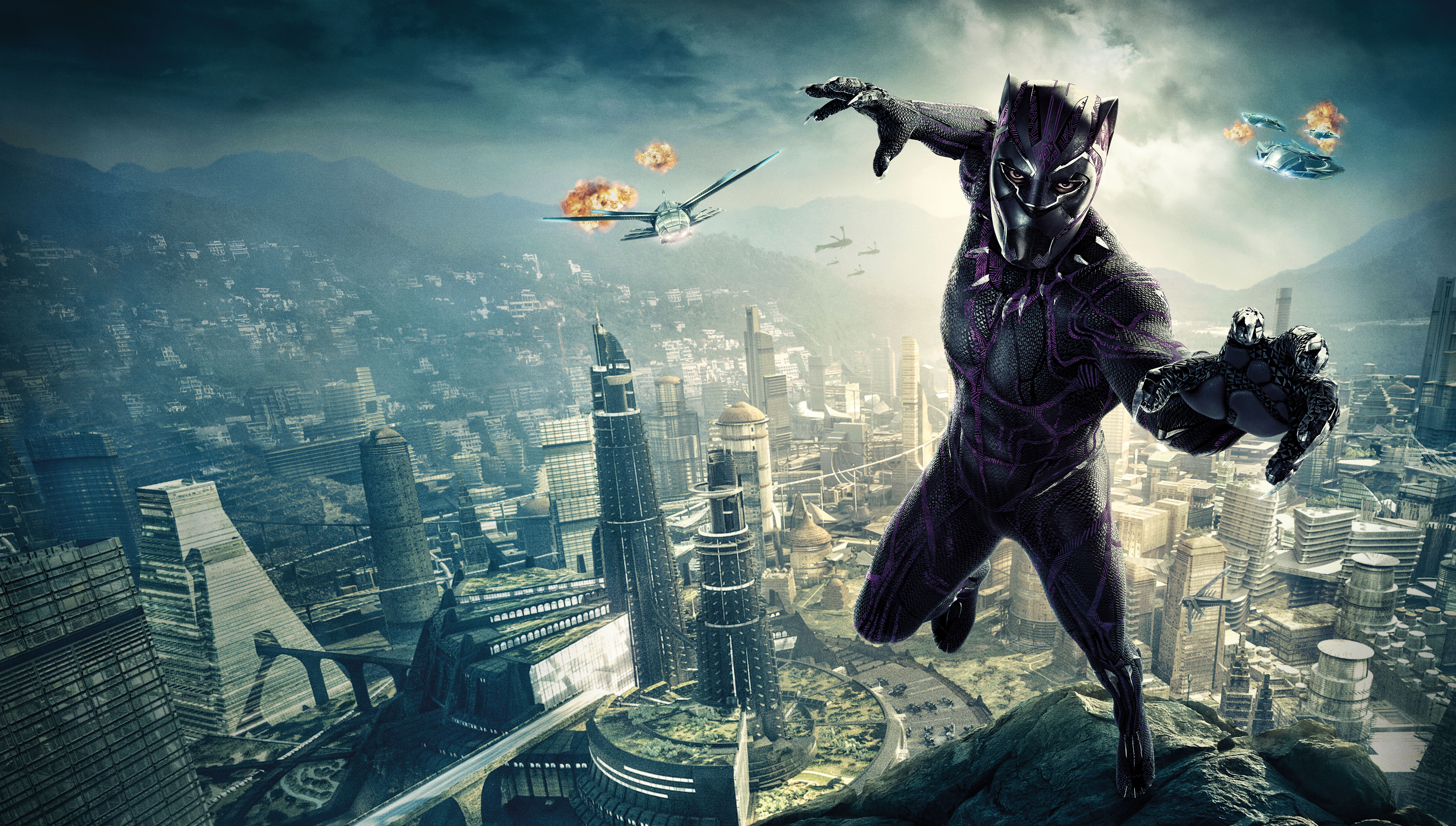 Black Panther Horizontal Poster - HD Wallpaper 
