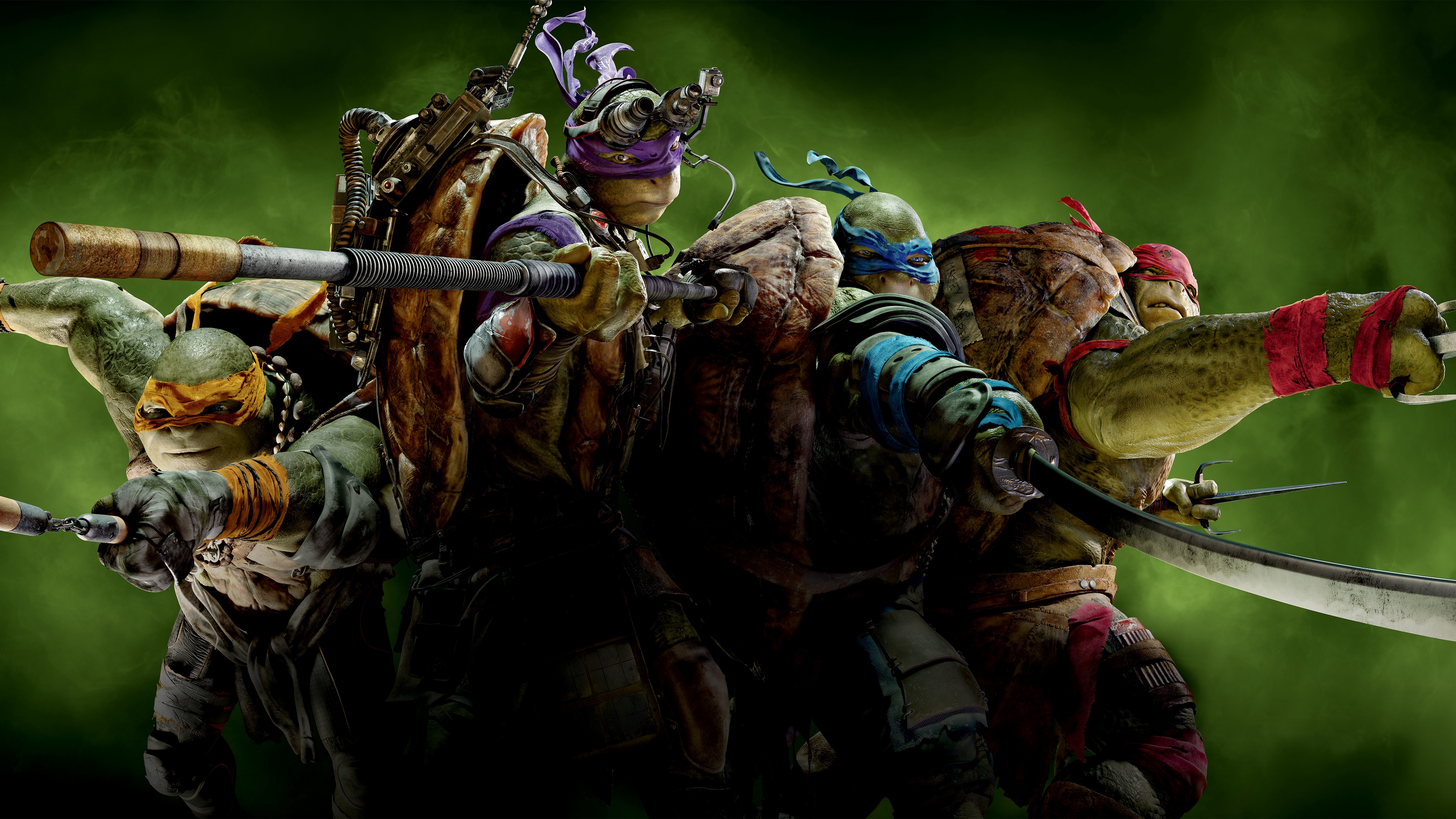 Wallpaper Teenage Mutant Ninja Turtles, Raphael, Michelangelo, - Teenage Mutant Ninja Turtles 4k - HD Wallpaper 