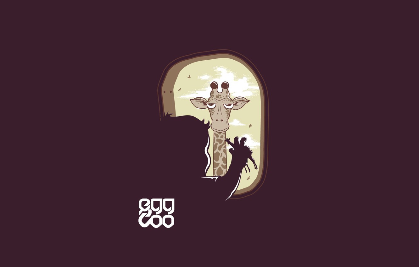 Photo Wallpaper Boy, Giraffe, Child, Hastaning Bagus - Illustration - HD Wallpaper 