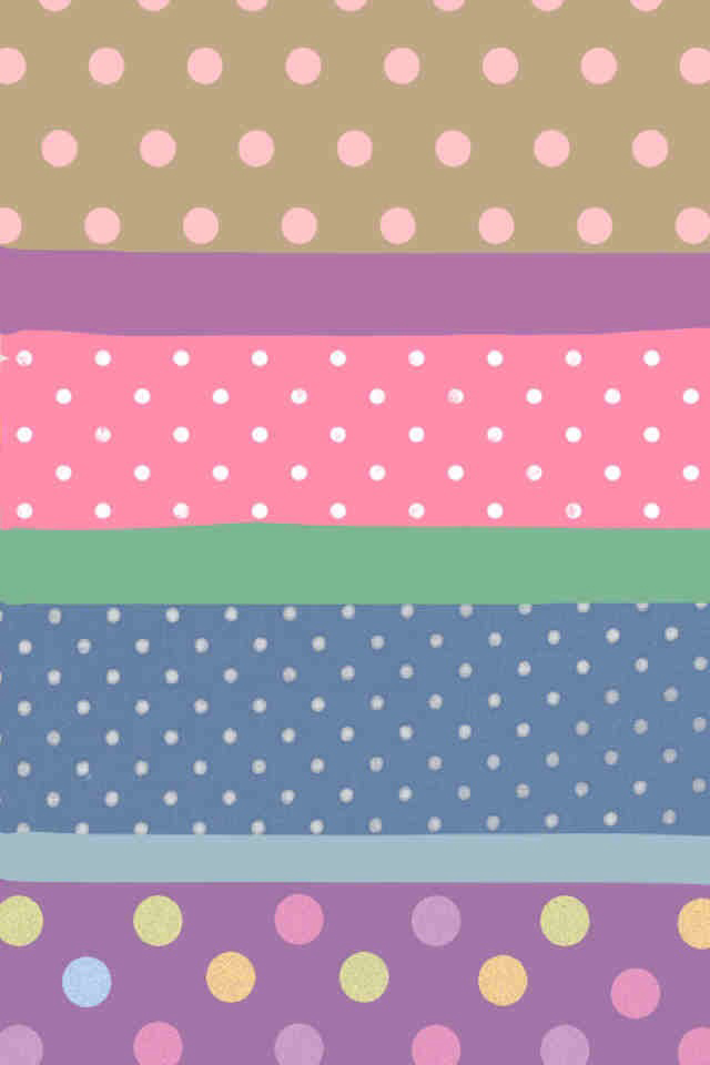 Cute, Girly, Iphone Wallpaper - Iphone Pastel Polka Dot - HD Wallpaper 