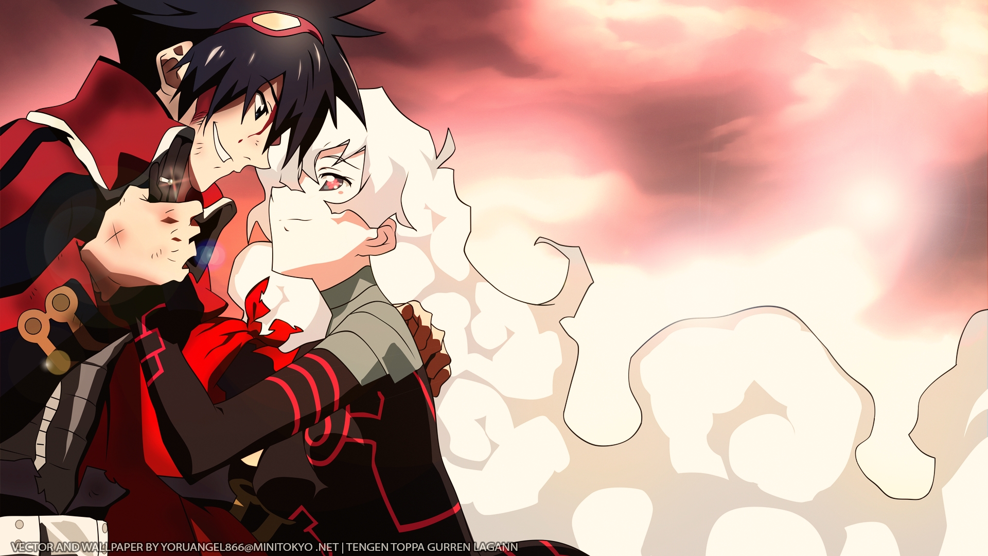 Manglobe, Gainax, Tengen Toppa Gurren-lagann, Nia Teppelin, - Tengen Toppa Gurren Lagann Simon Y Nia - HD Wallpaper 