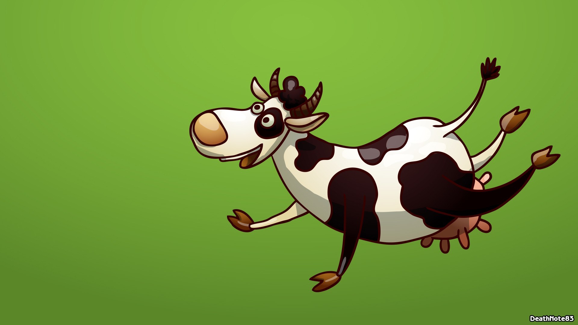 Animated Funny Cow - HD Wallpaper 