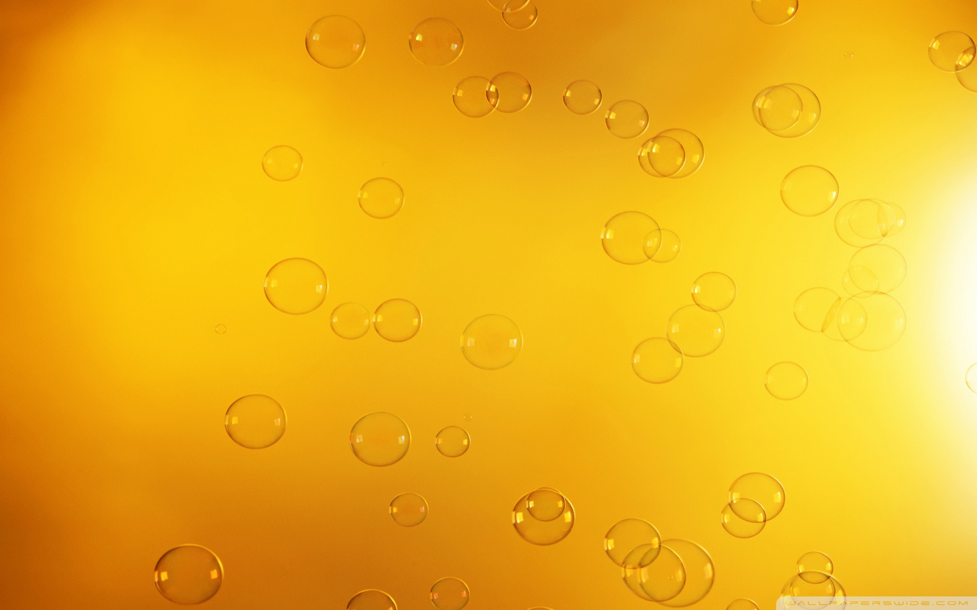 Orange Background With Bubbles - HD Wallpaper 