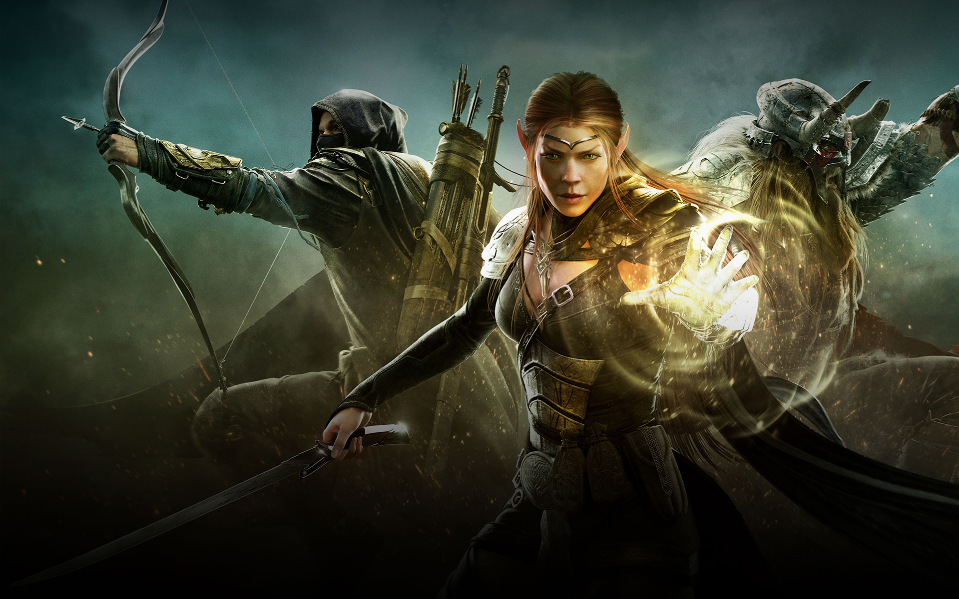 The Elder Scrolls Online Warriors Wallpaper - Elder Scrolls Online Warriors - HD Wallpaper 