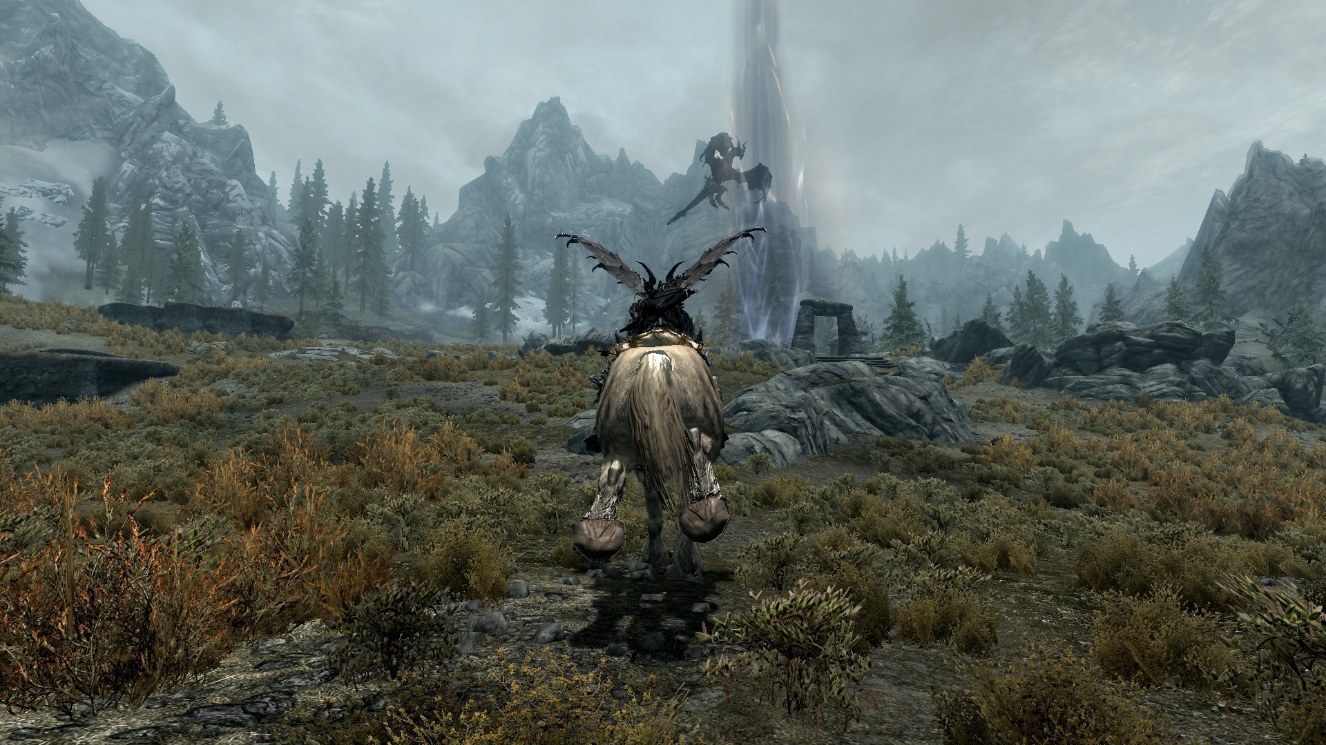 Skyrim Argonian And Horse - HD Wallpaper 