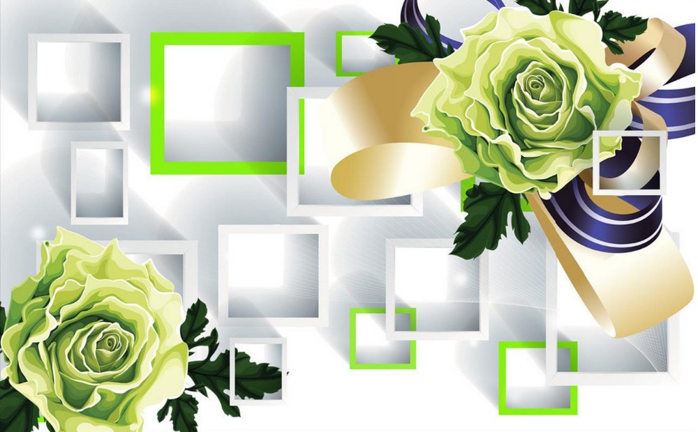 Pemandangan Bunga Mawar Hijau - HD Wallpaper 