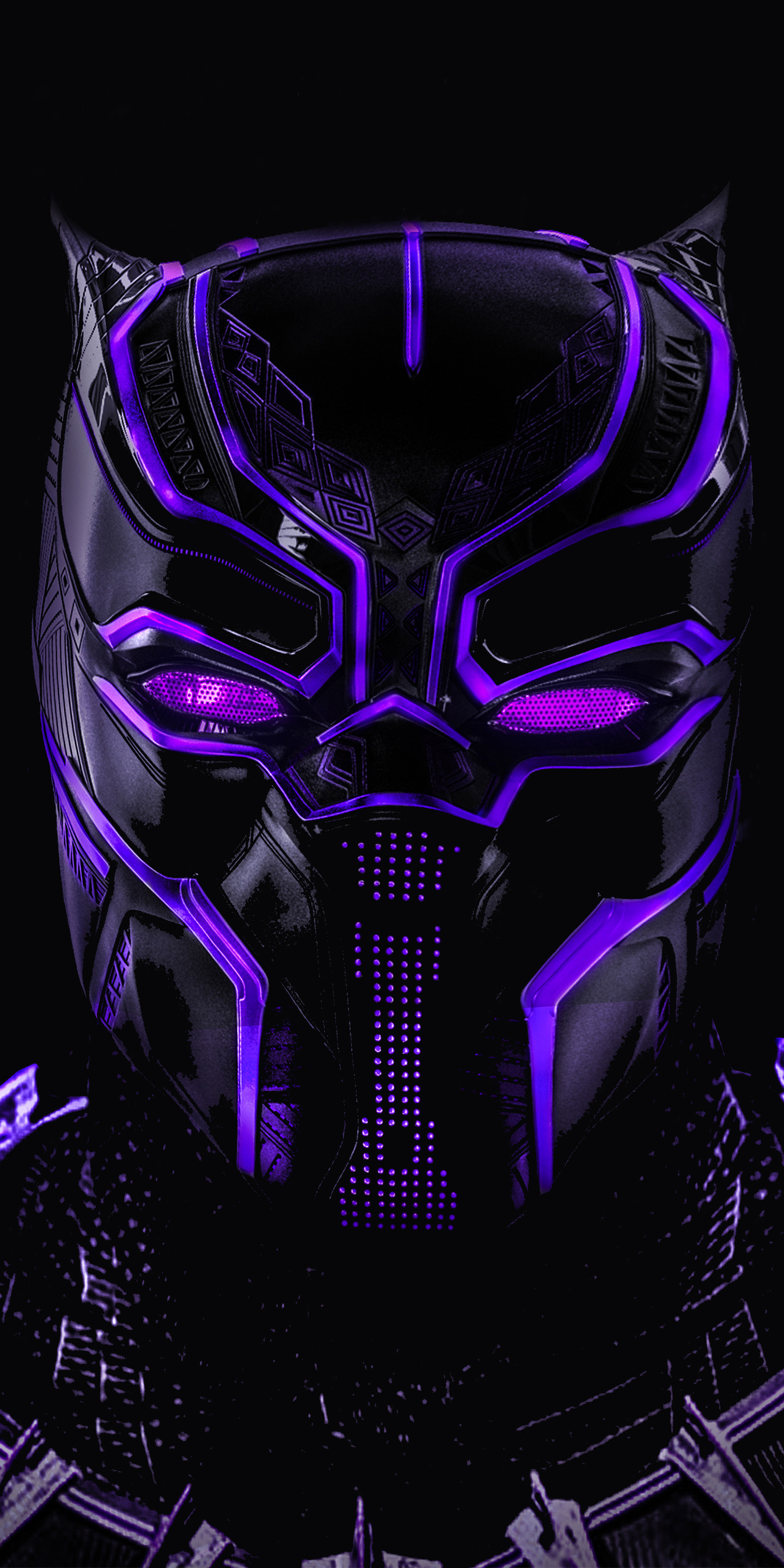 Black Panther Superhero Dark Glowing Mask Wallpaper Black Panther Superhero Dark Glowing Mask Wallpaper