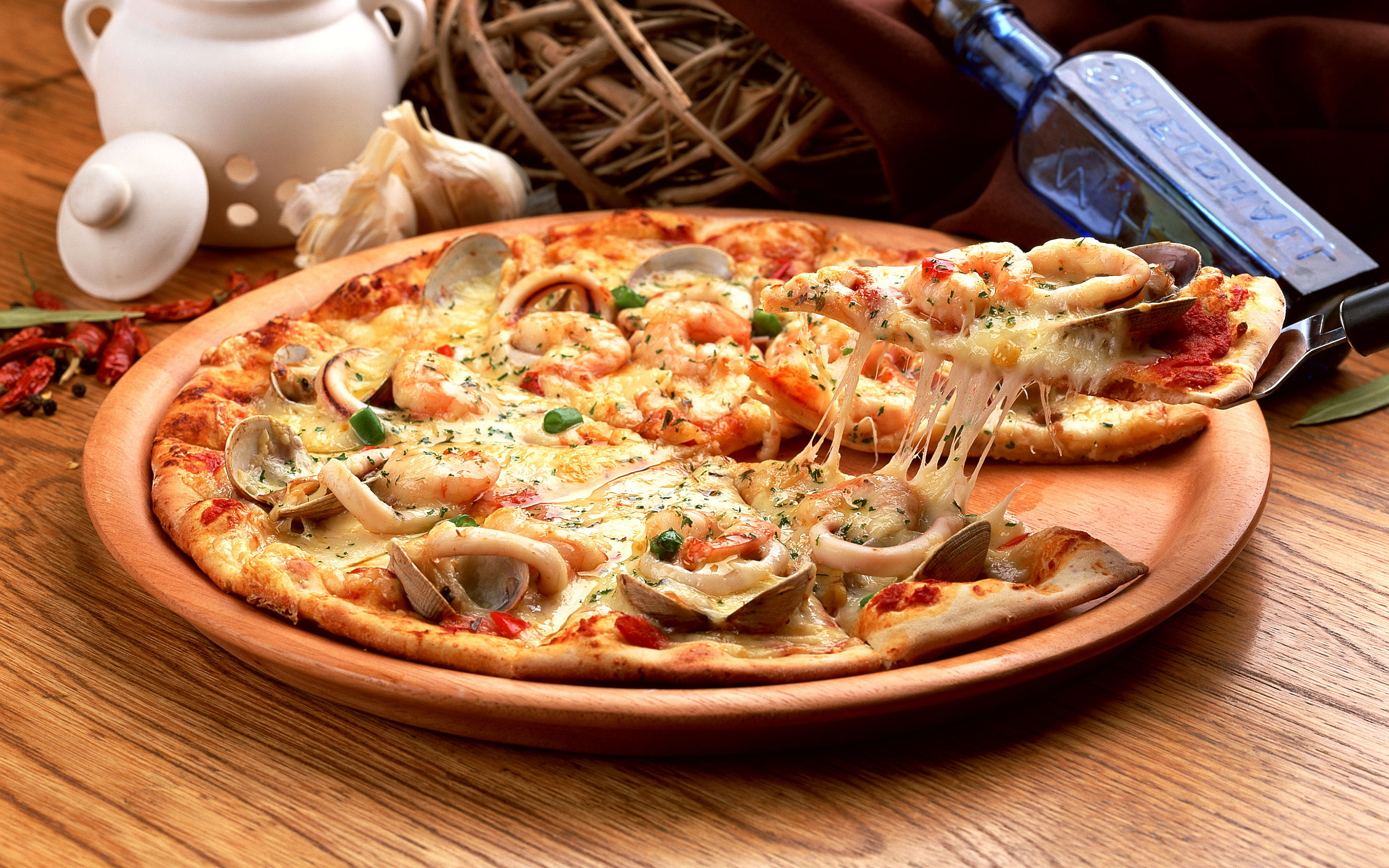 Frutti De Mare Pizza - HD Wallpaper 