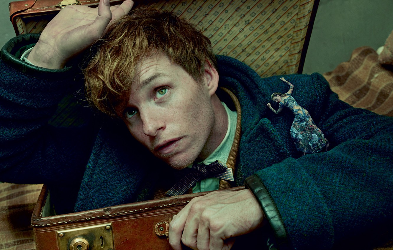 Photo Wallpaper Girl, Magic, Magic, Actor, Lies, Suitcase, Newt