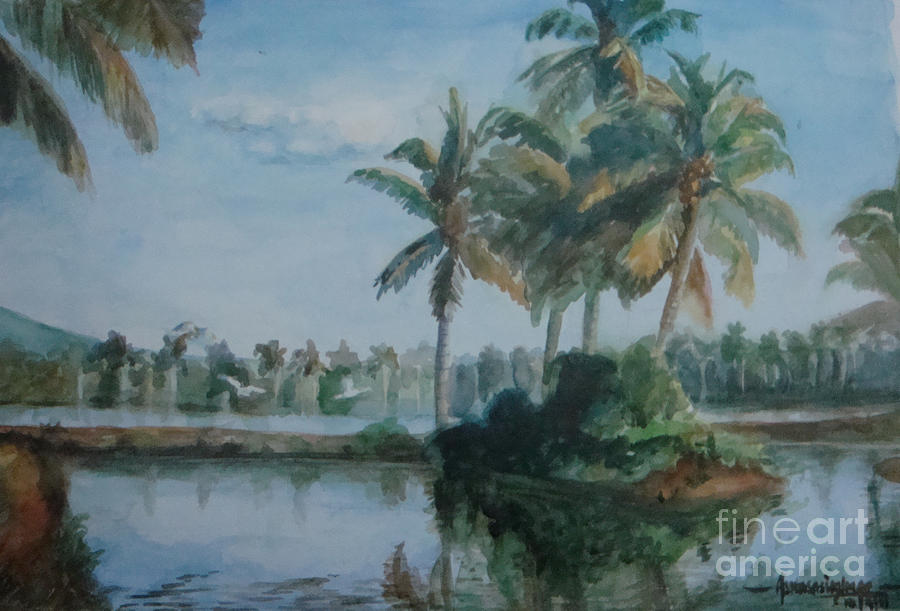 Painting Kerala Landscape - HD Wallpaper 