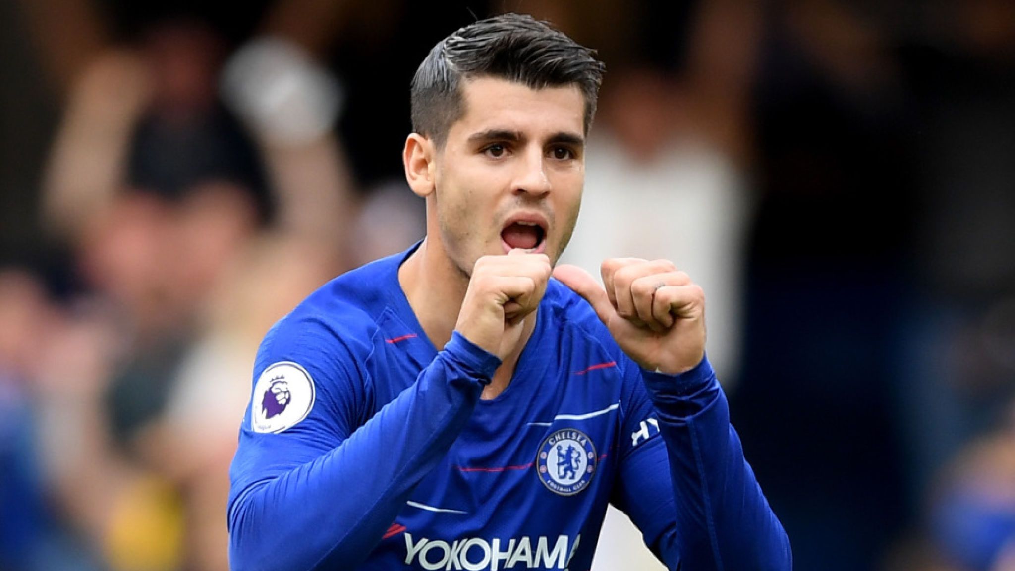 Alvaro Morata Scored His First Chelsea Goal Since April - Alvaro Morata Chelsea 2018 19 - HD Wallpaper 