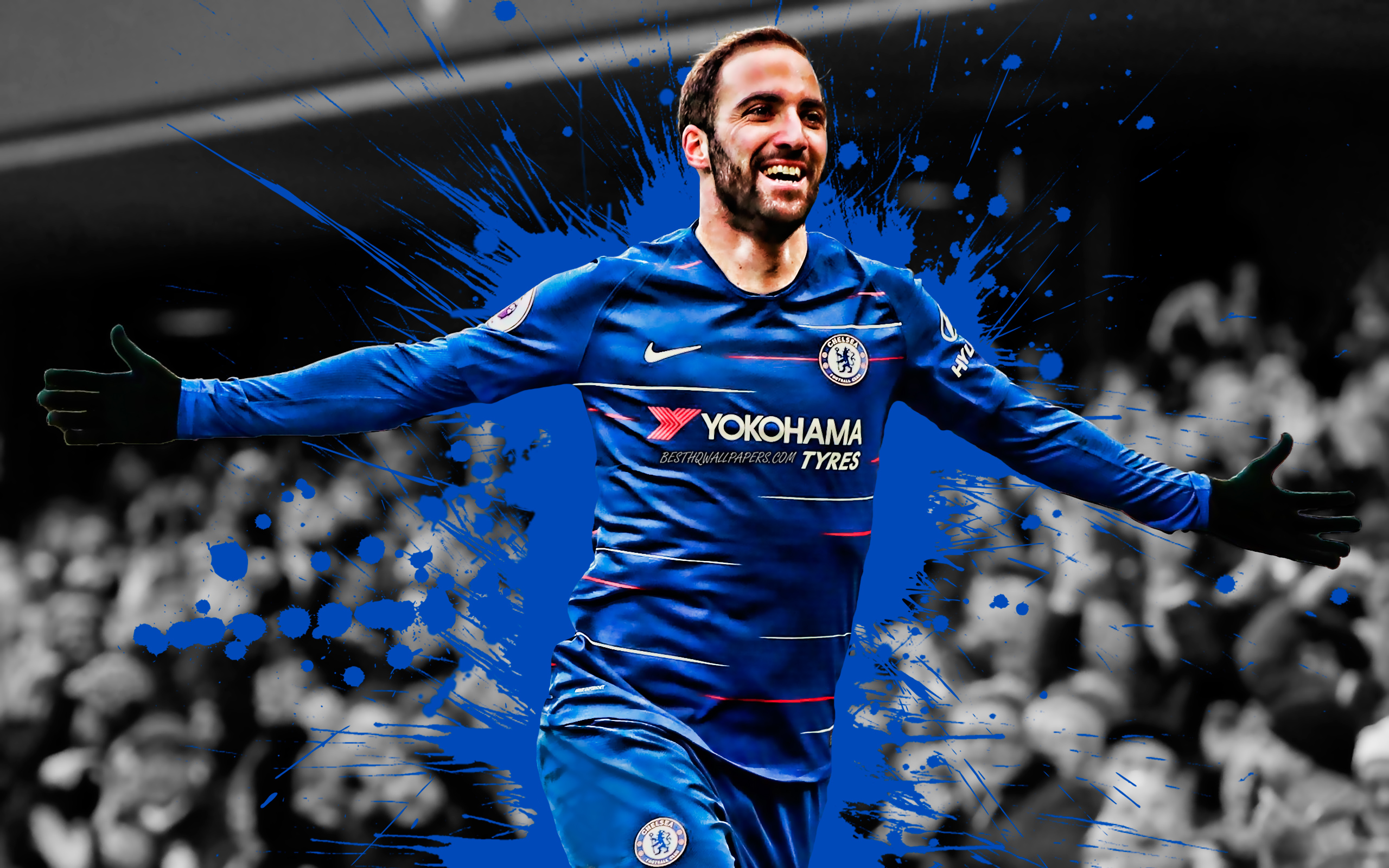 Gonzalo Higuain, 4k, Argentinian Football Player, Chelsea - Chelsea Best Players 2019 - HD Wallpaper 