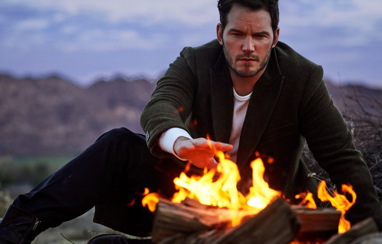 Photo Wallpaper Nature, Fire, The Evening, The Fire, - Chris Pratt San Juan Islands Farm - HD Wallpaper 