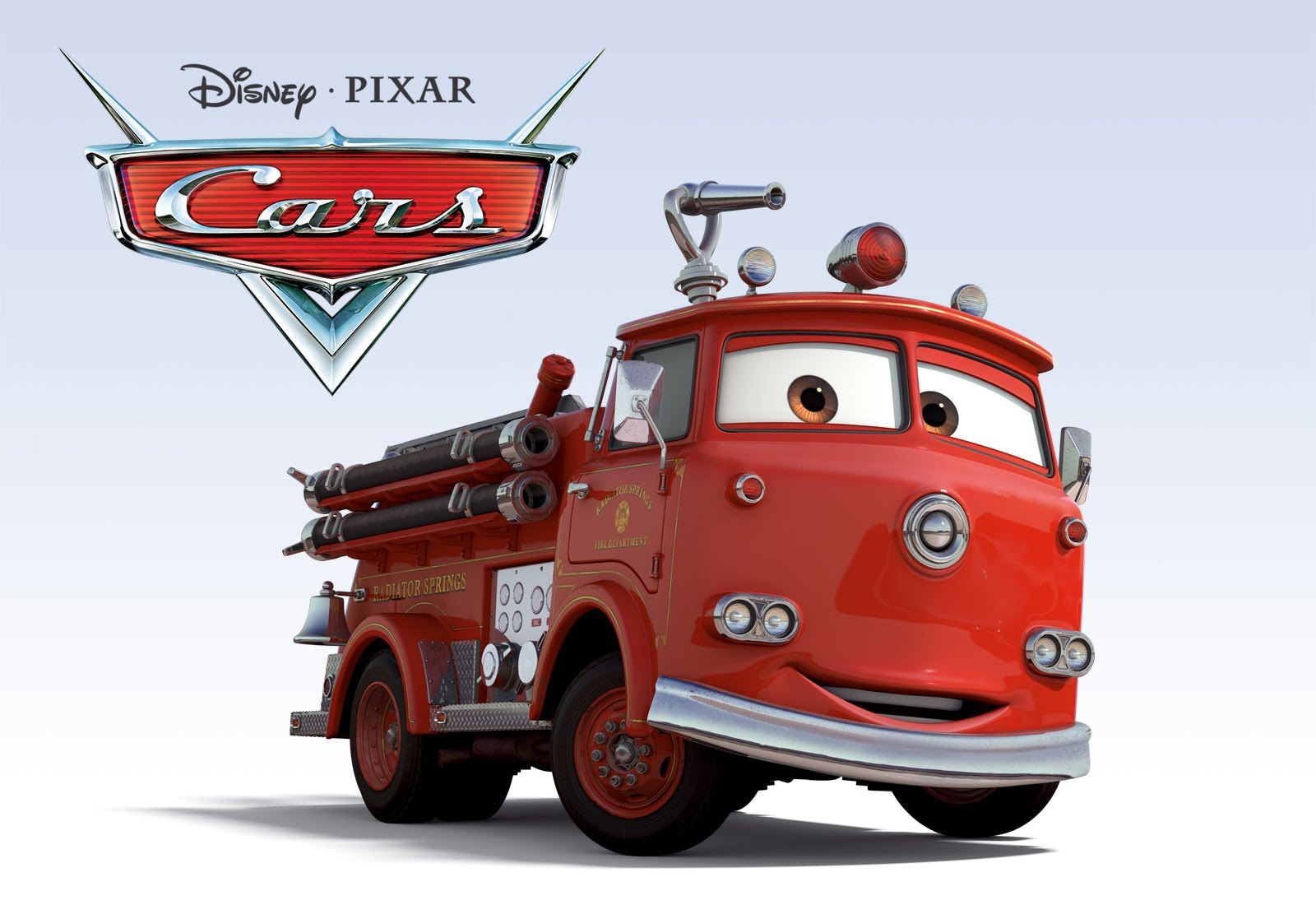 This Is Wallpaper Of Red The Fire Truck From The Disney/pixar - Fire Truck Off Cars - HD Wallpaper 