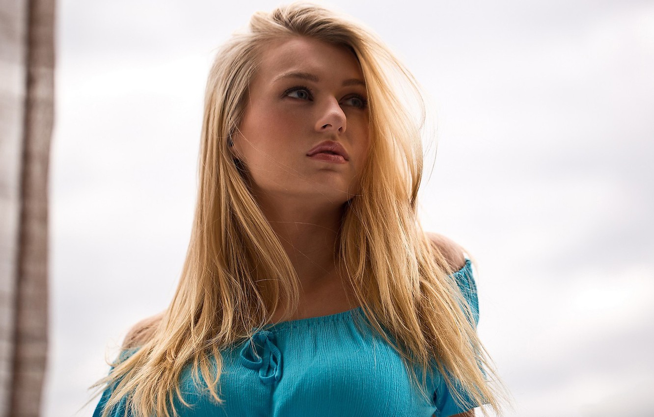 Photo Wallpaper Girl, Blonde, Cute, Natalia Starr - Natalia Starr Face - HD Wallpaper 