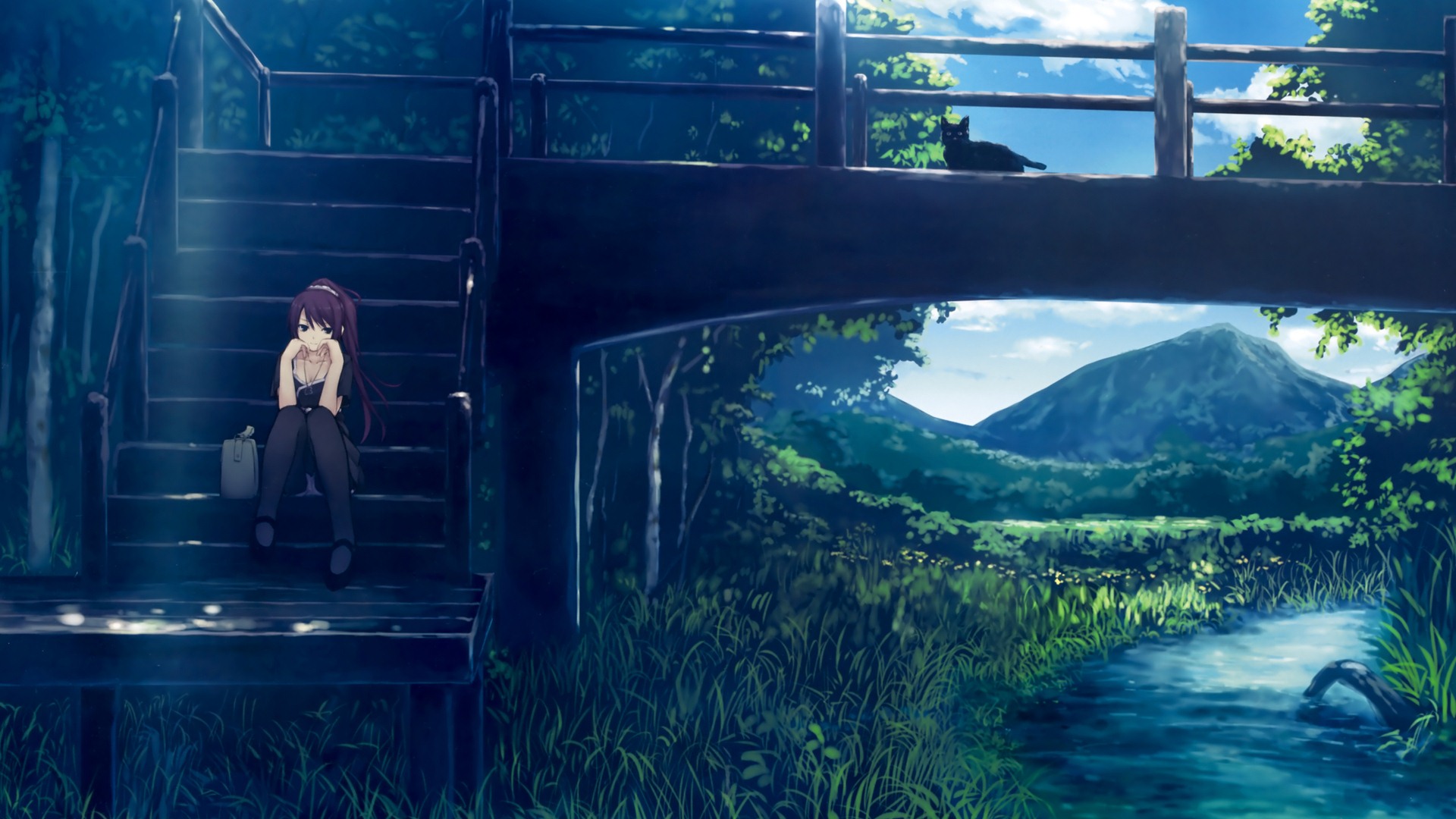 Scenery Sad Anime Backgrounds - 1920x1080 Wallpaper 