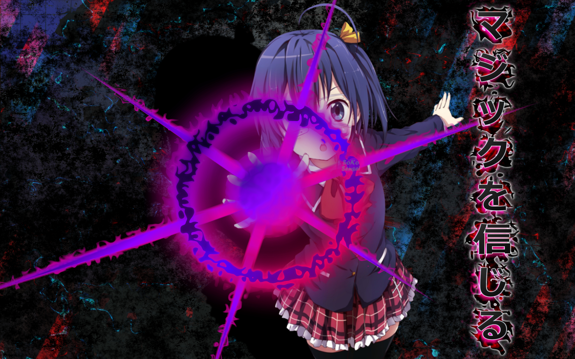 [wallpaper] Takanashi Rikka By Soko-sensei - Chuunibyou Demo Koi Ga Shitai Rikka - HD Wallpaper 