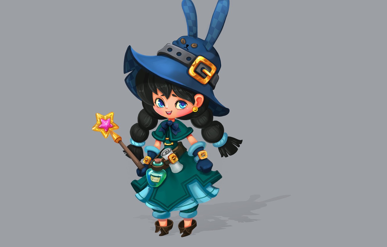 Photo Wallpaper The Game, Art, Character, Magic Wand, - Witch Game Character - HD Wallpaper 