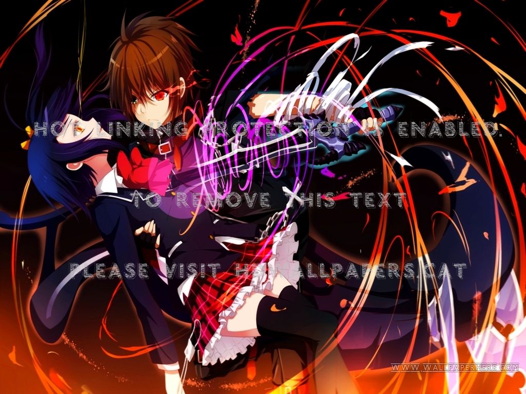 Togashi Yuuta & Takanashi Rikka Chuunibyou - Takanashi Rikka And Togashi Yuuta - HD Wallpaper 