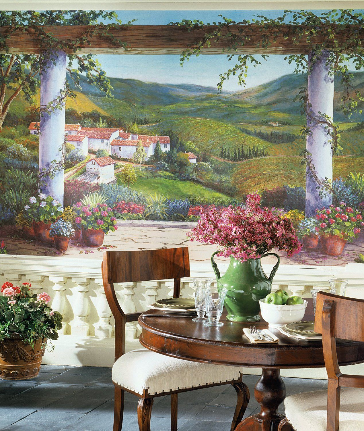 Italian Mural Cafe - HD Wallpaper 