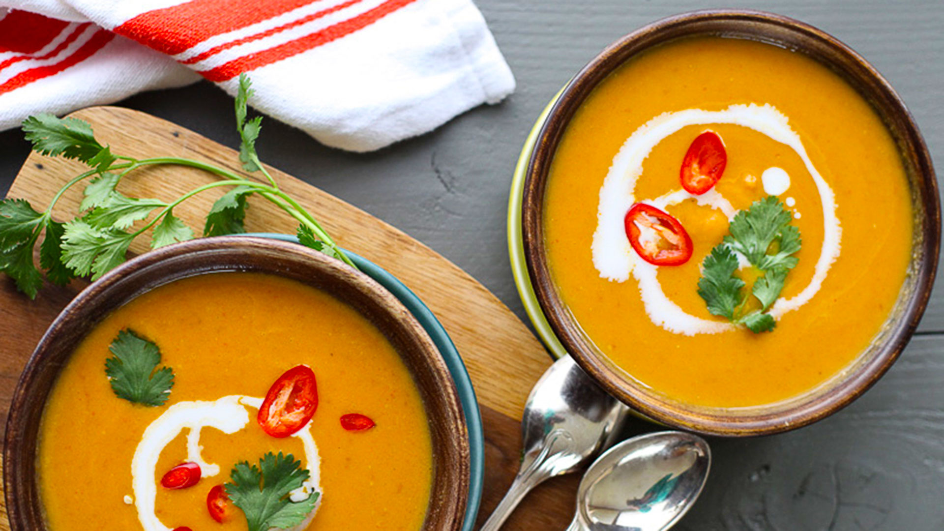 Thai Pumpkin Soup - Thai Soup Hd - HD Wallpaper 