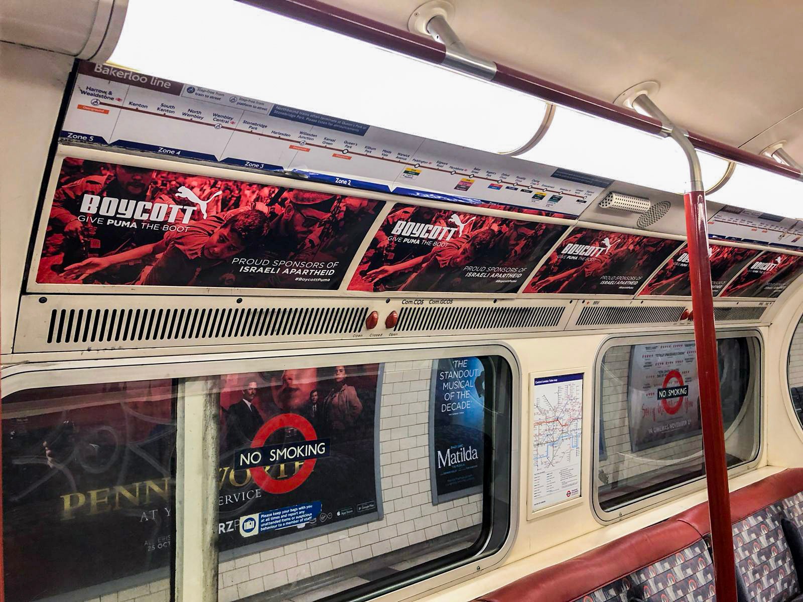 Protests Planned In 20 Countries Against Puma’s Support - London Tube Fake Advertisement - HD Wallpaper 