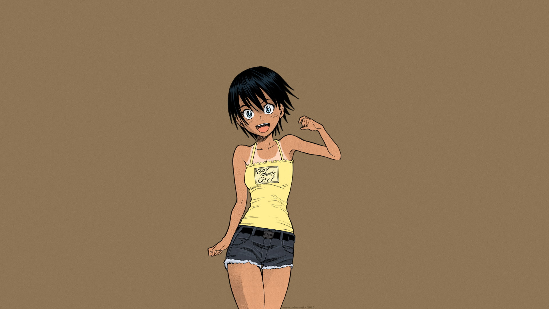 Tomboy Short Hair Anime Girl - HD Wallpaper 