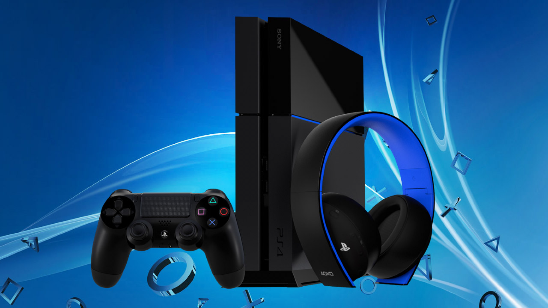 Playstation 4 With Headphones - HD Wallpaper 