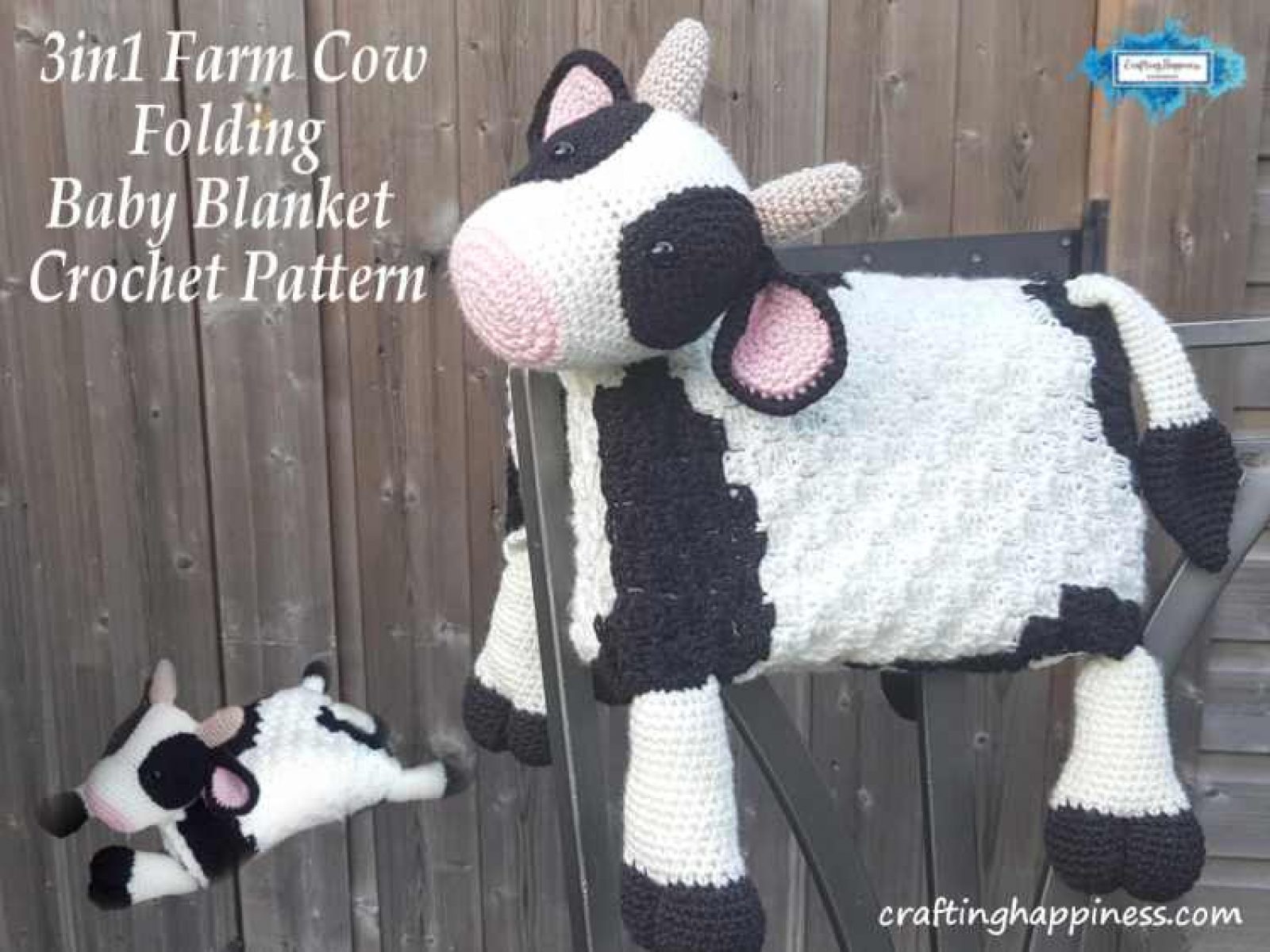3in1 Folding Farm Cow Baby Blanket Crochet Pattern - Cow Baby Blanket Crochet Pattern Free - HD Wallpaper 