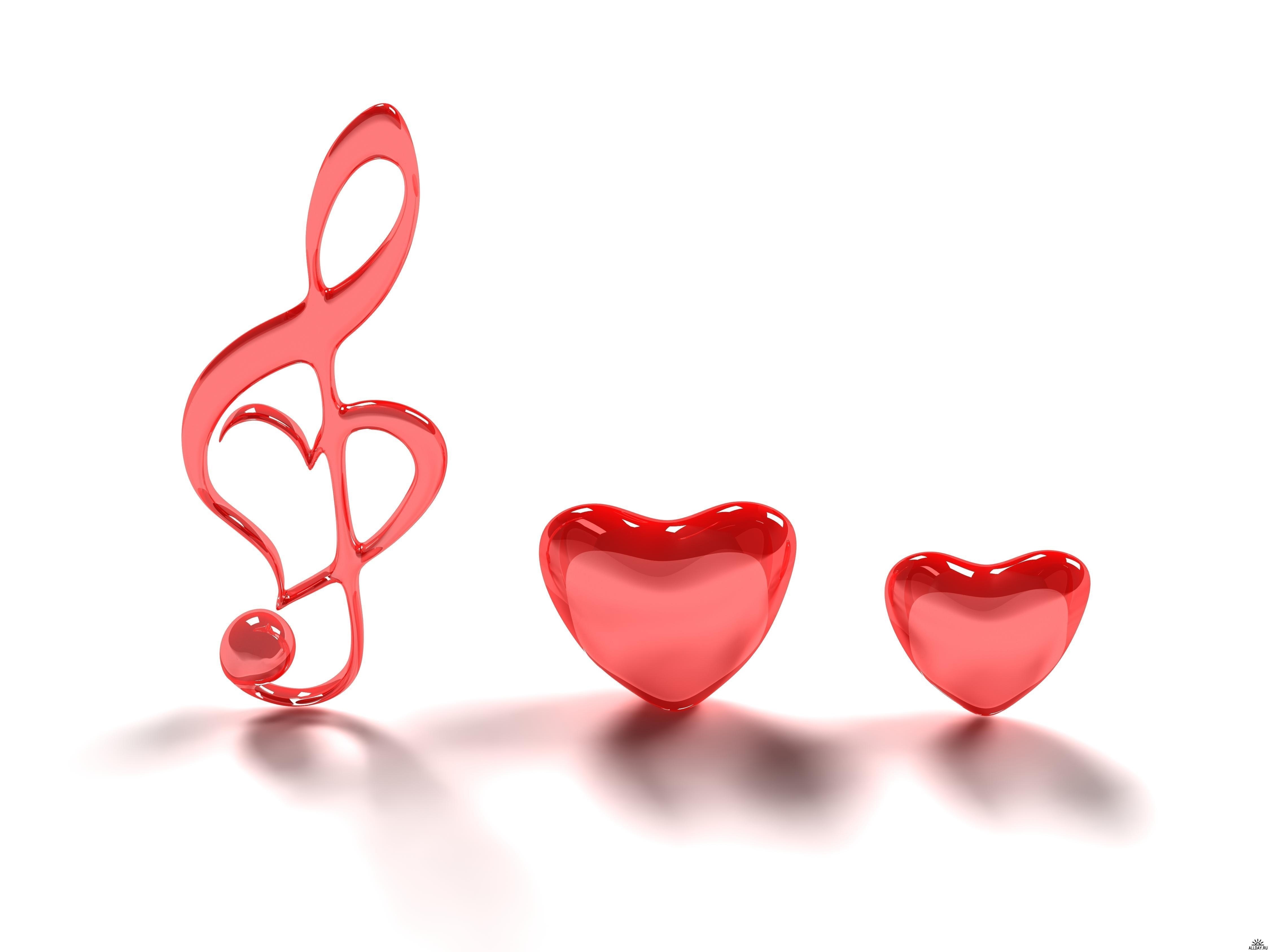 Hearts, Pink, Music, Minimalism, Treble Clef - You Are The Music In My Heart - HD Wallpaper 