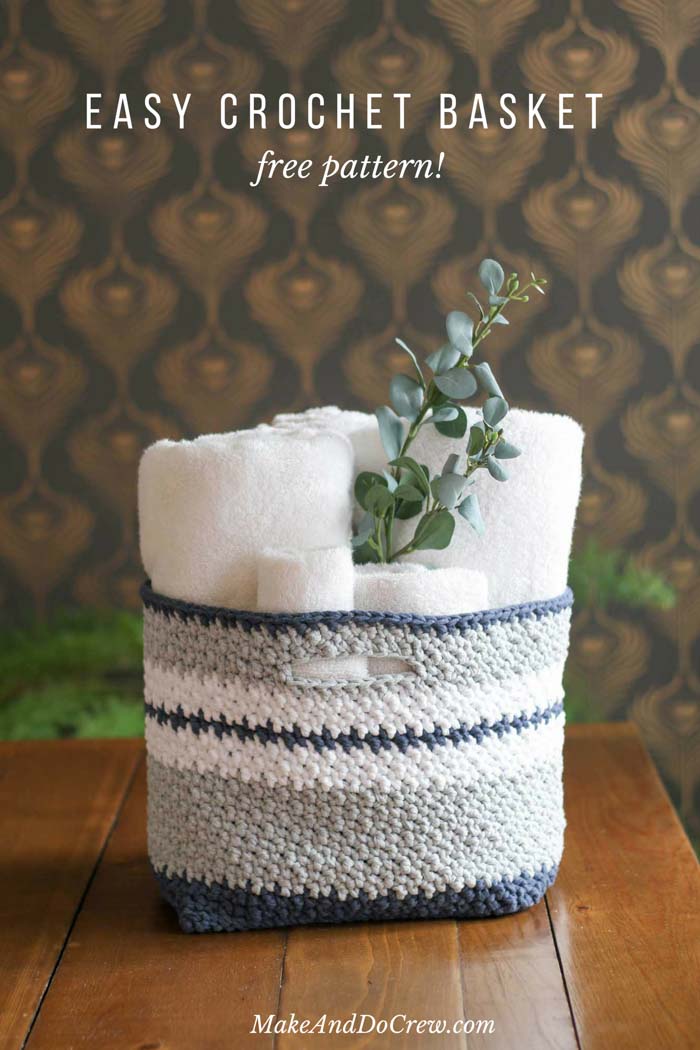 Easy Crochet Basket Pattern Free - HD Wallpaper 