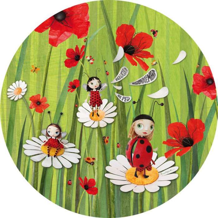 Download Mobile Wallpaper Cartoon, Plants, Ladybugs, - Coccinelle En Dessin Animé - HD Wallpaper 