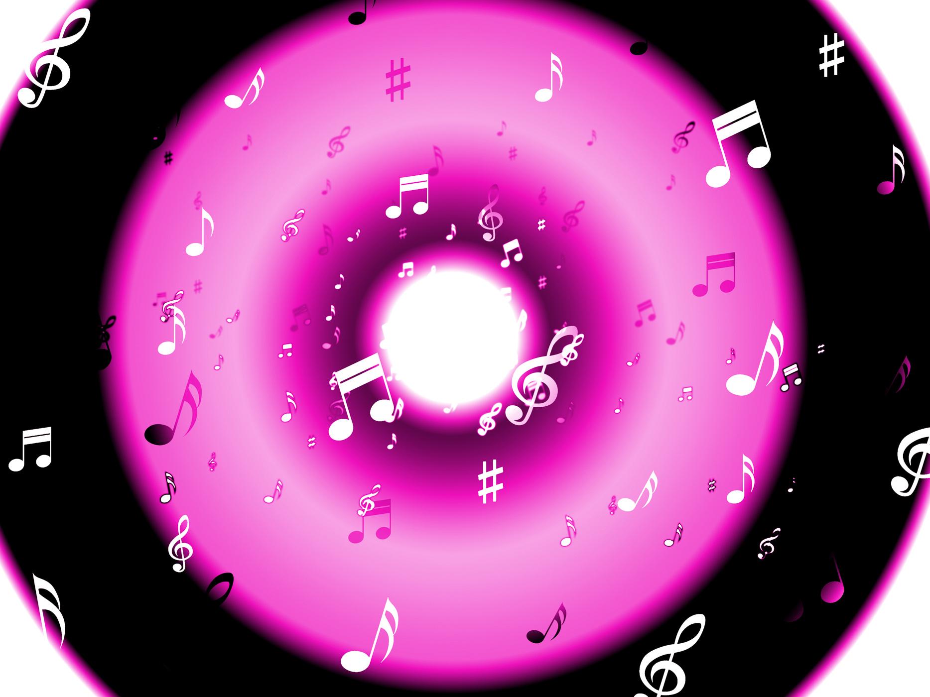 Musical Notes Background Shows Musical Wallpaper Or - Digital Art - HD Wallpaper 