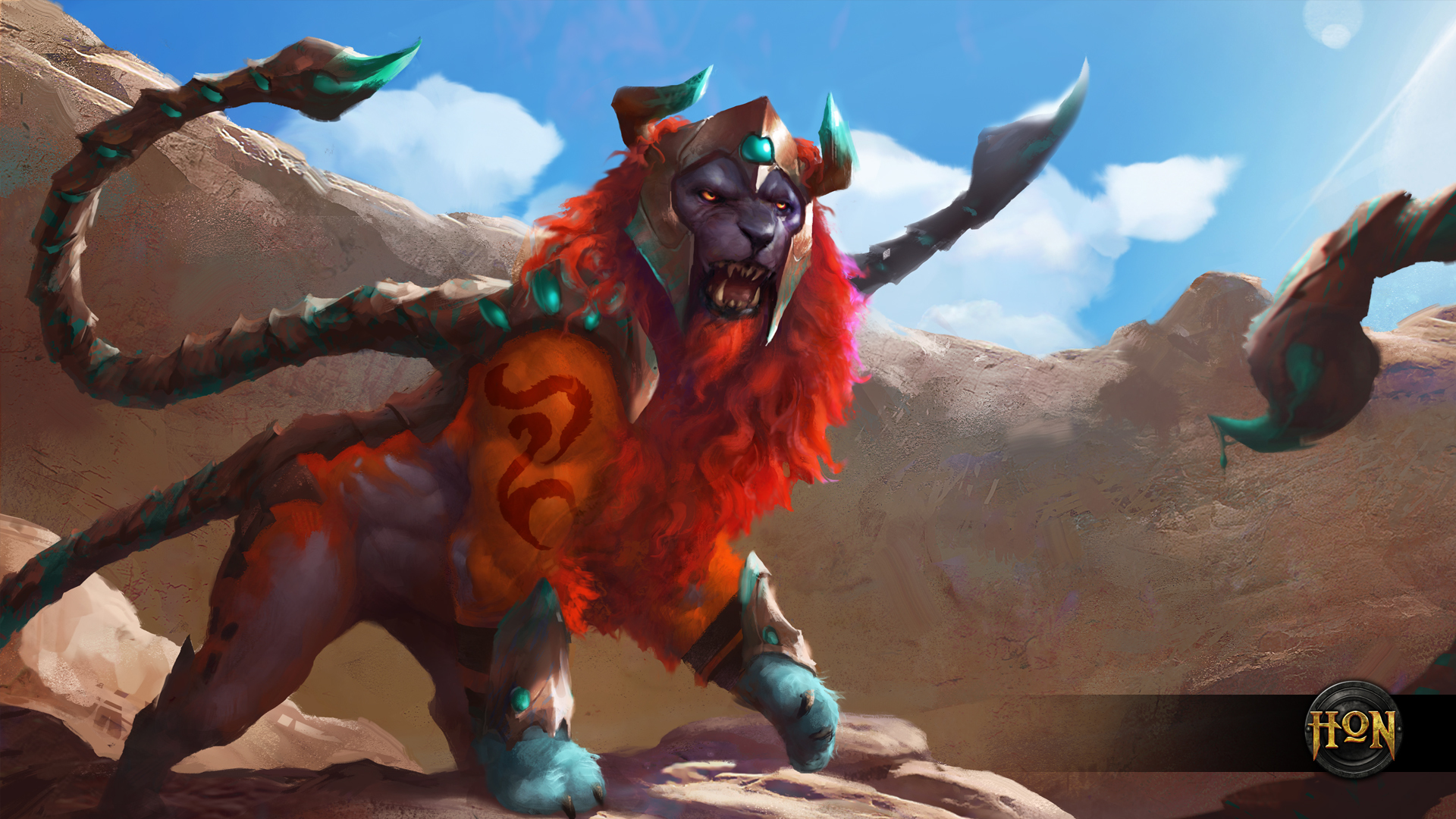 Fantasy Manticore Art - HD Wallpaper 