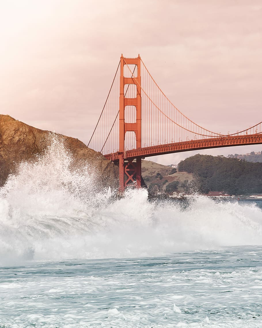 Golden Gate Bridge In Sand - HD Wallpaper 