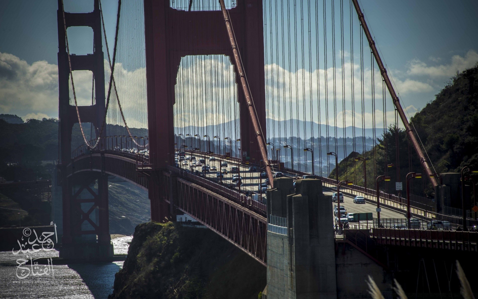 America Bridge Architecture Water Travel Sky Building - Golden Gate Bridge - HD Wallpaper 