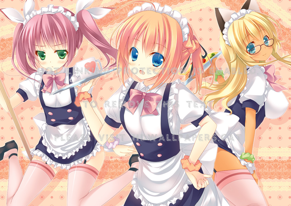 Mayo Chiki Thigh Short Hair Maids Anime - Mayo Chiki! - HD Wallpaper 
