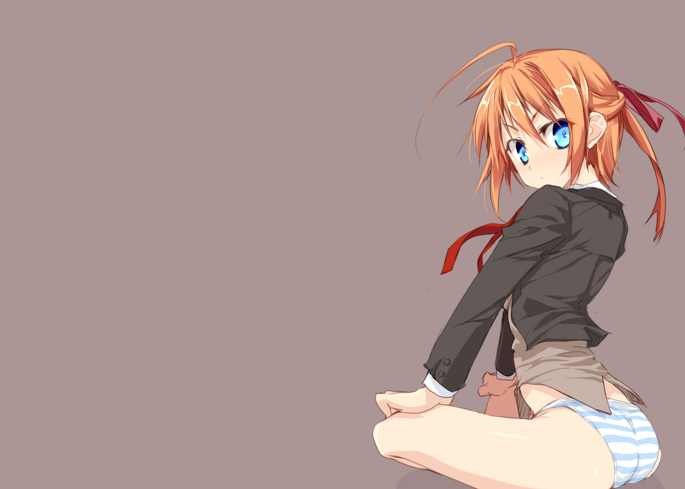 Blue Eyes Konoe Subaru Mayo Chiki Orange Hair Panties - HD Wallpaper 