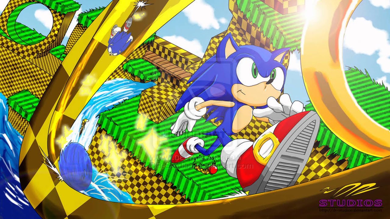 Sonic The Hedgehog Green Hill Zone - HD Wallpaper 