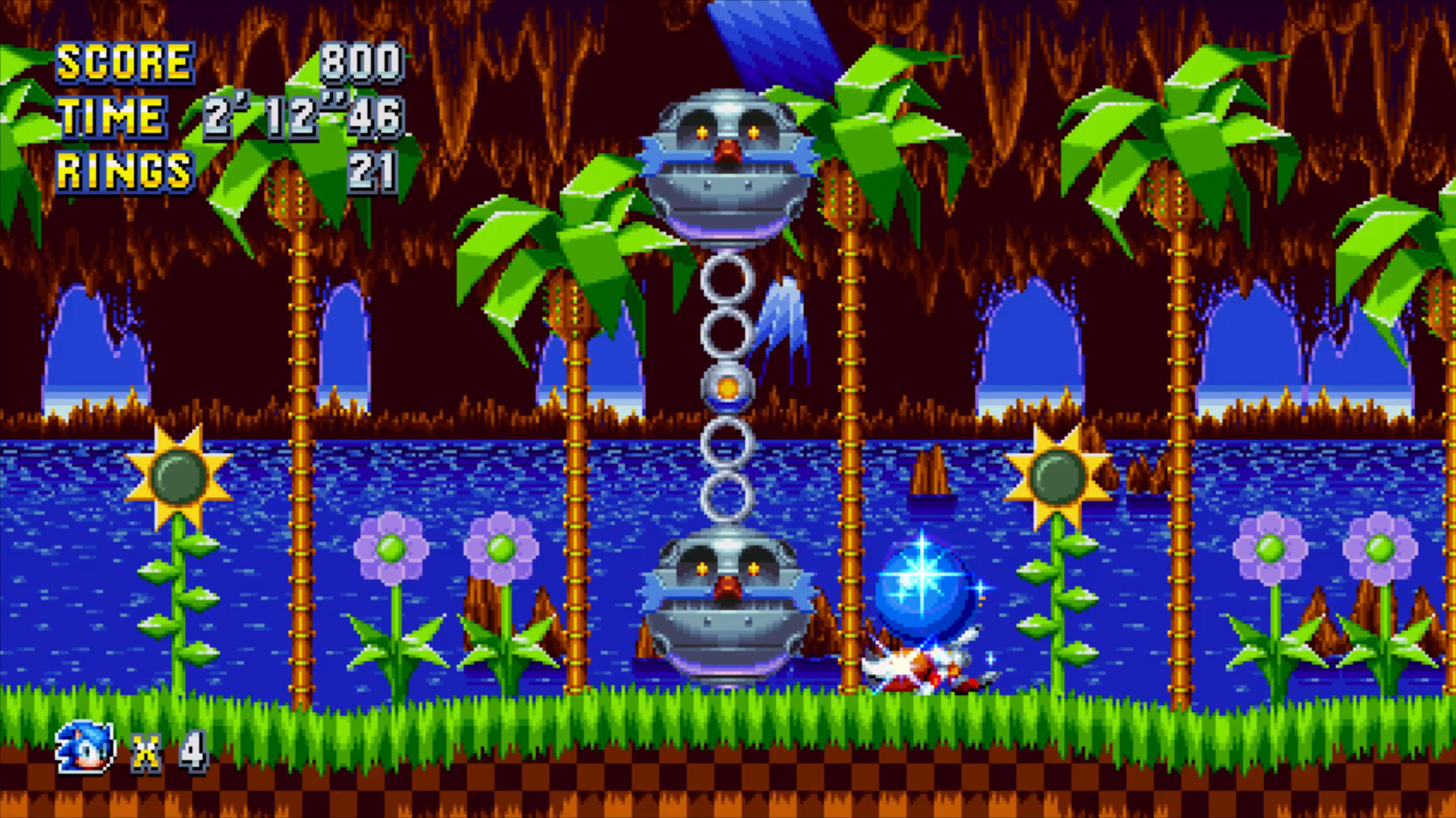 Sonic Mania Green Hill Boss - HD Wallpaper 